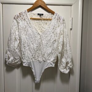 express white Lace Bodysuit